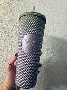 Starbucks Matte Lavender Studded Tumbler with Sage Lid